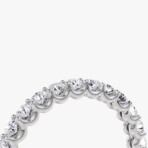 14k White Gold 2.02 ct SI Lab Diamond Ring Eternity Band Wedding Ring